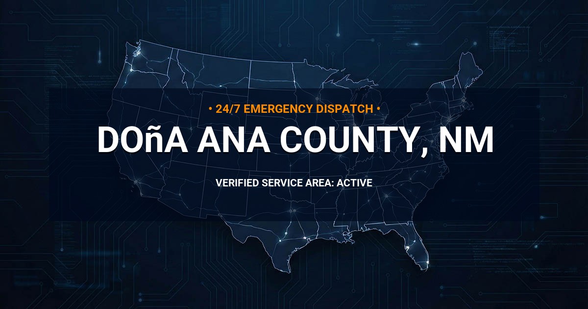 Emergency Plumbing Dispatch Map for Doña Ana County Plumbing Logistics