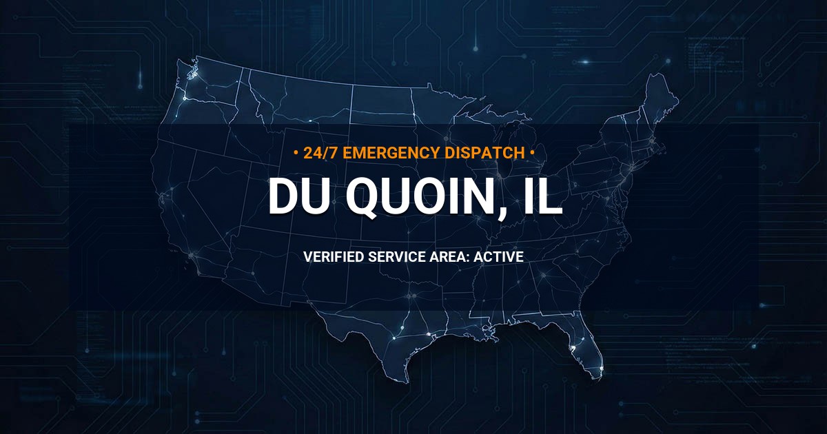 Emergency Plumbing Dispatch Map for Plumbing Services: Du Quoin, IL