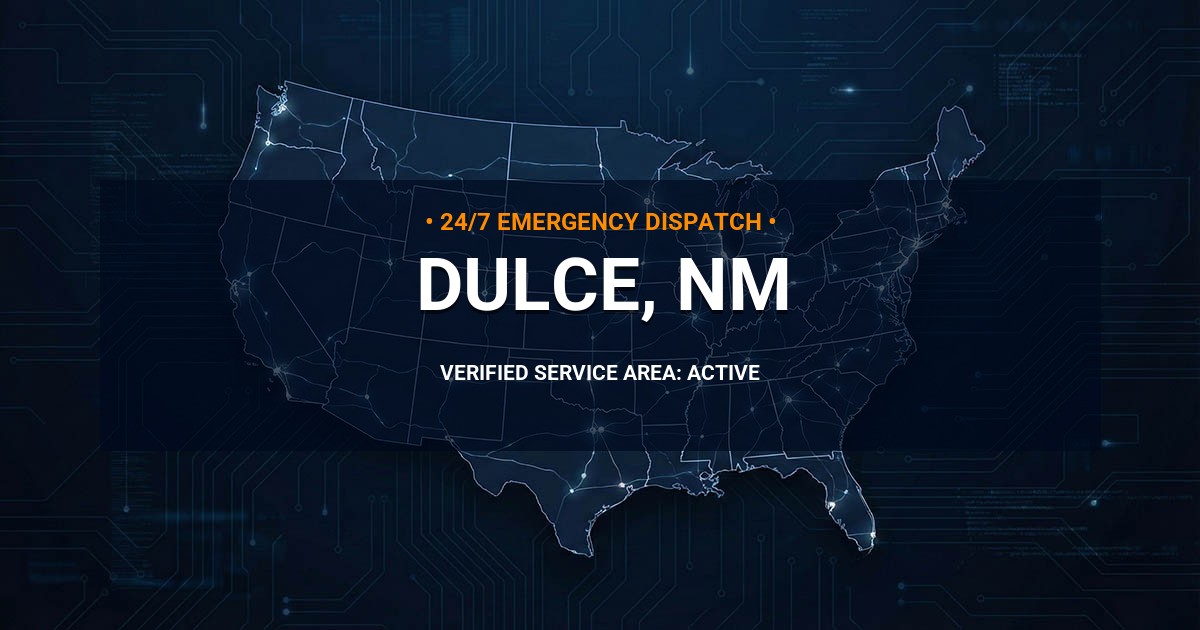 Emergency Plumbing Dispatch Map for Plumbing Services: Dulce, NM