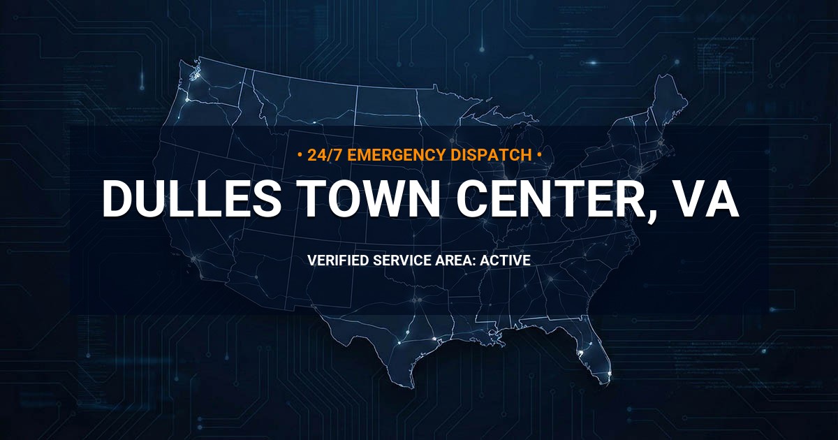 Emergency Plumbing Dispatch Map for Plumbing Services: Dulles Town Center, VA
