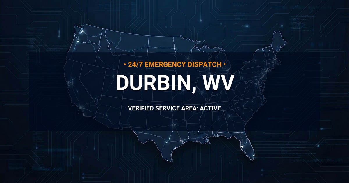 Emergency Plumbing Dispatch Map for Plumbing Services: Durbin, WV