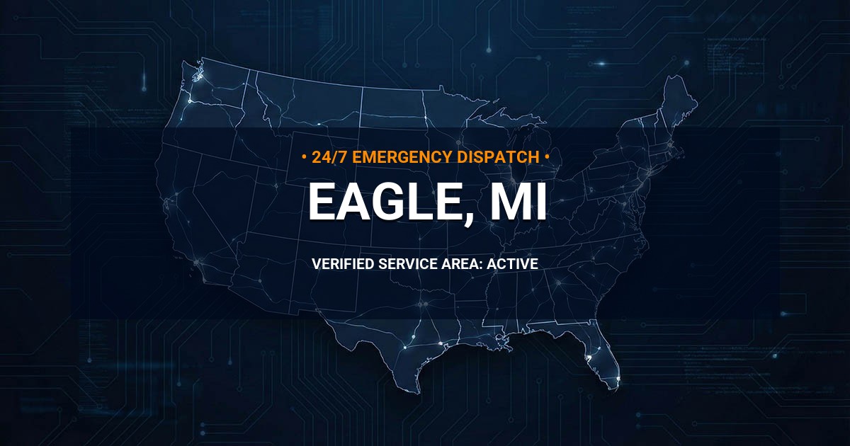Emergency Plumbing Dispatch Map for Plumbing Services: Eagle, MI