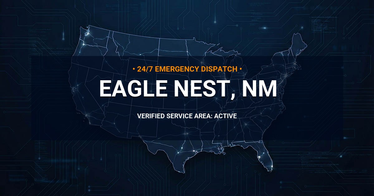 Emergency Plumbing Dispatch Map for Plumbing Services: Eagle Nest, NM