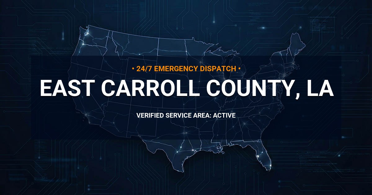 Emergency Plumbing Dispatch Map for East Carroll County Plumbing Logistics