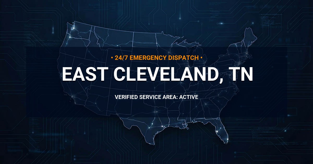 Emergency Plumbing Dispatch Map for Plumbing Services: East Cleveland, TN