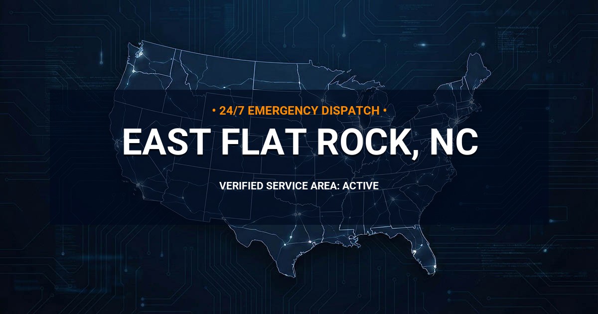 Emergency Plumbing Dispatch Map for Plumbing Services: East Flat Rock, NC