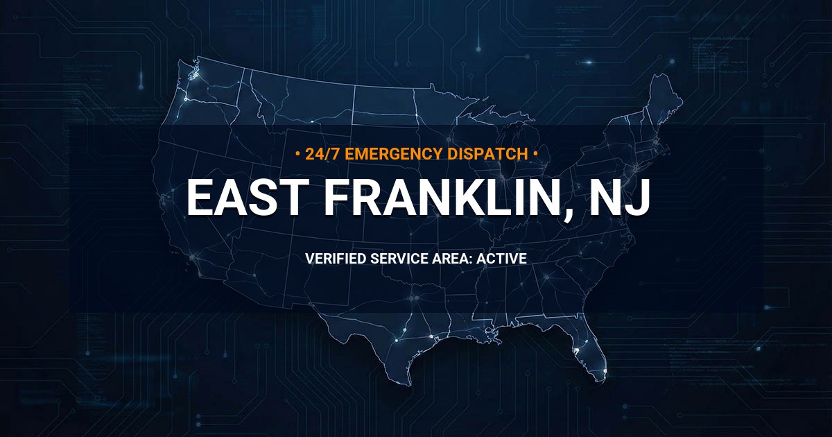 Emergency Plumbing Dispatch Map for Plumbing Services: East Franklin, NJ