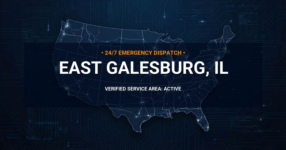 Emergency Plumbing Dispatch Map for Plumbing Services: East Galesburg, IL