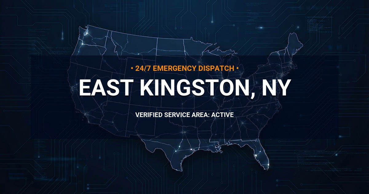 Emergency Plumbing Dispatch Map for Plumbing Services: East Kingston, NY