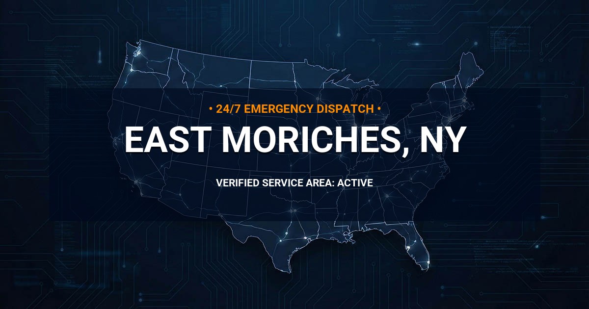 Emergency Plumbing Dispatch Map for Plumbing Services: East Moriches, NY