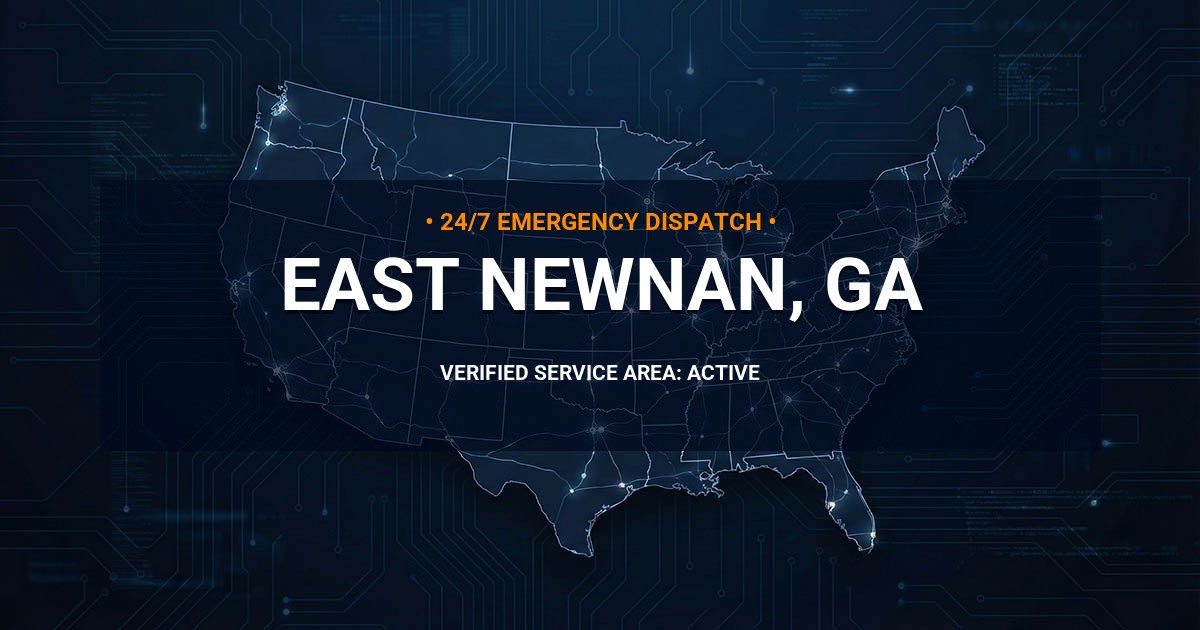 Emergency Plumbing Dispatch Map for Plumbing Services: East Newnan, GA