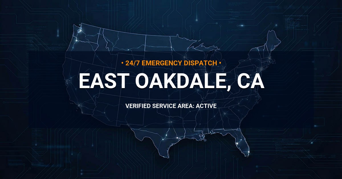 Emergency Plumbing Dispatch Map for Plumbing Services: East Oakdale, CA