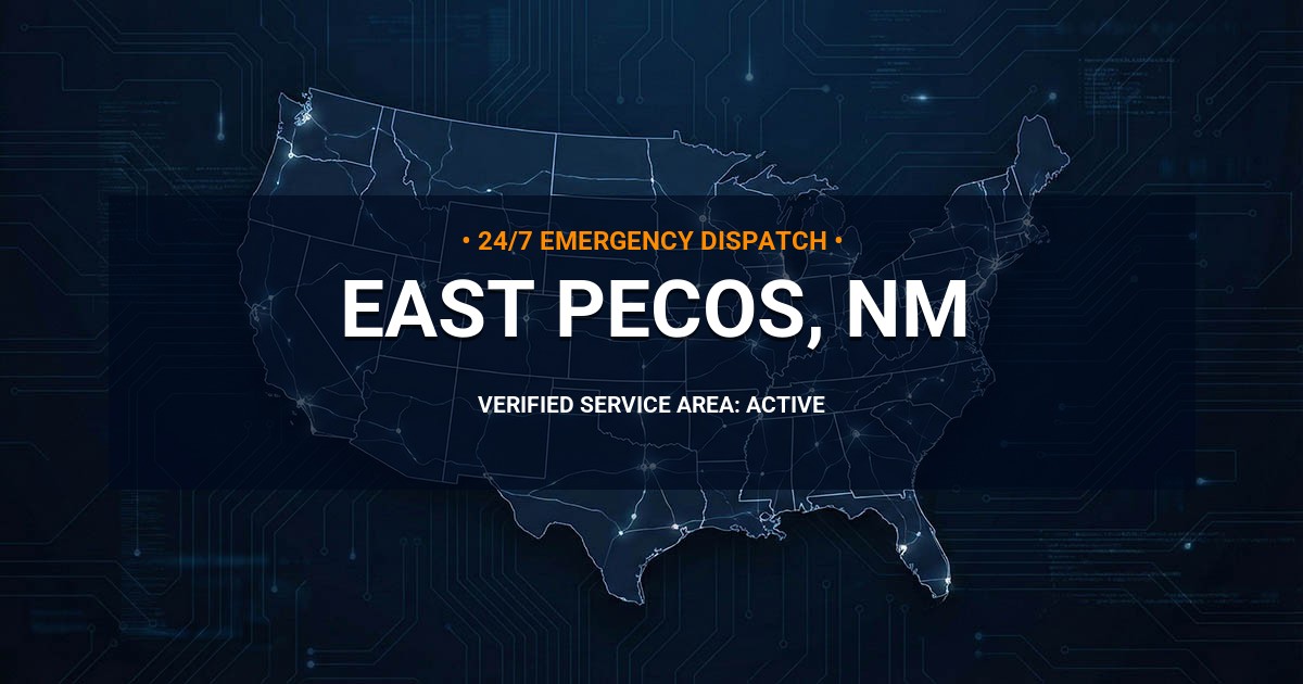 Emergency Plumbing Dispatch Map for Plumbing Services: East Pecos, NM
