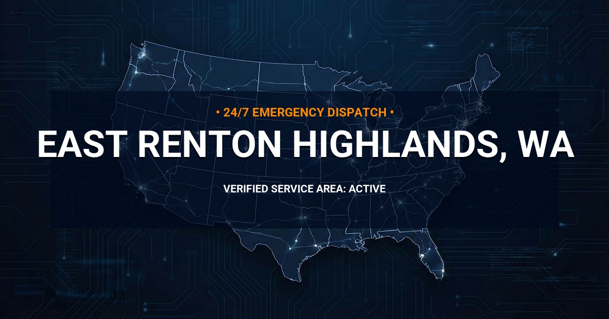 Emergency Plumbing Dispatch Map for Plumbing Services: East Renton Highlands, WA