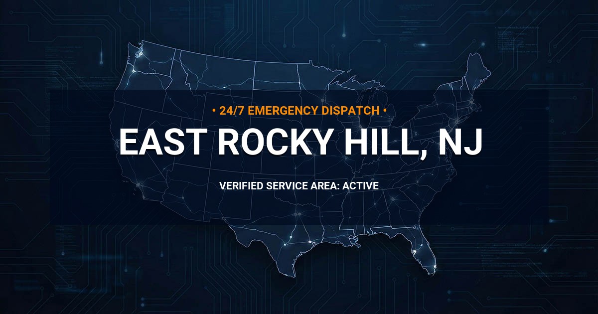 Emergency Plumbing Dispatch Map for Plumbing Services: East Rocky Hill, NJ