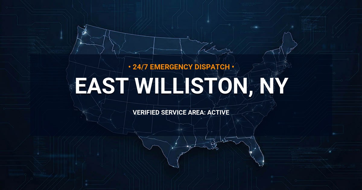 Emergency Plumbing Dispatch Map for Plumbing Services: East Williston, NY