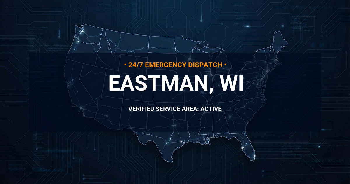 Emergency Plumbing Dispatch Map for Plumbing Services: Eastman, WI