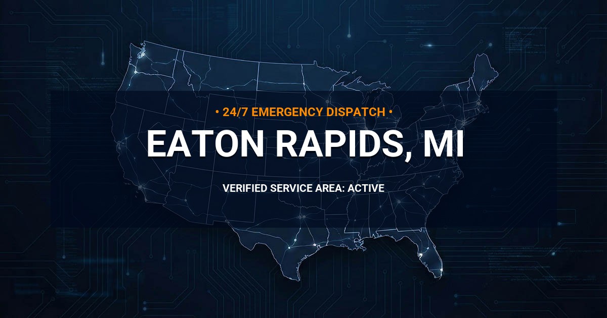 Emergency Plumbing Dispatch Map for Plumbing Services: Eaton Rapids, MI