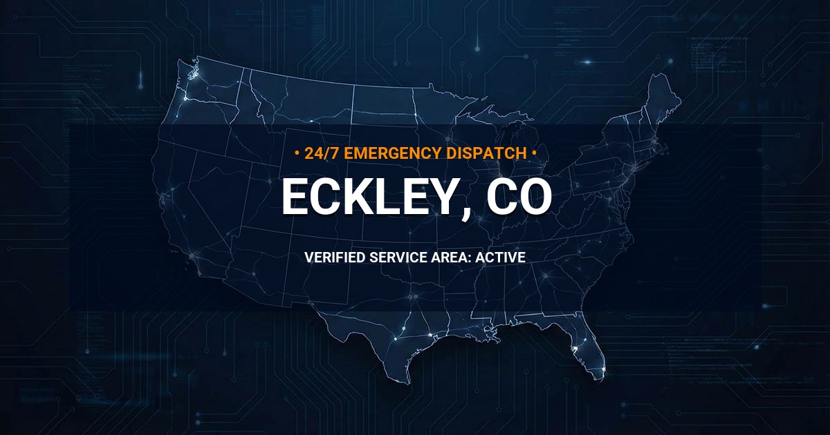 Emergency Plumbing Dispatch Map for Plumbing Services: Eckley, CO