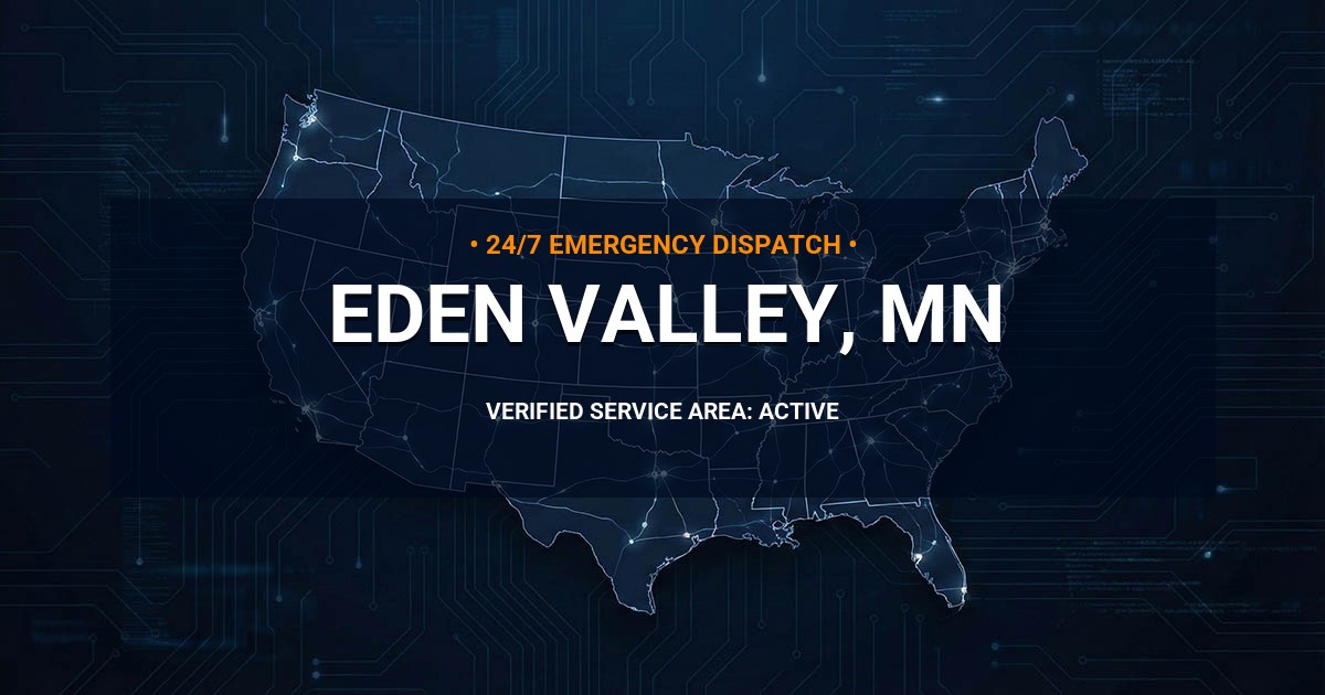 Emergency Plumbing Dispatch Map for Plumbing Services: Eden Valley, MN