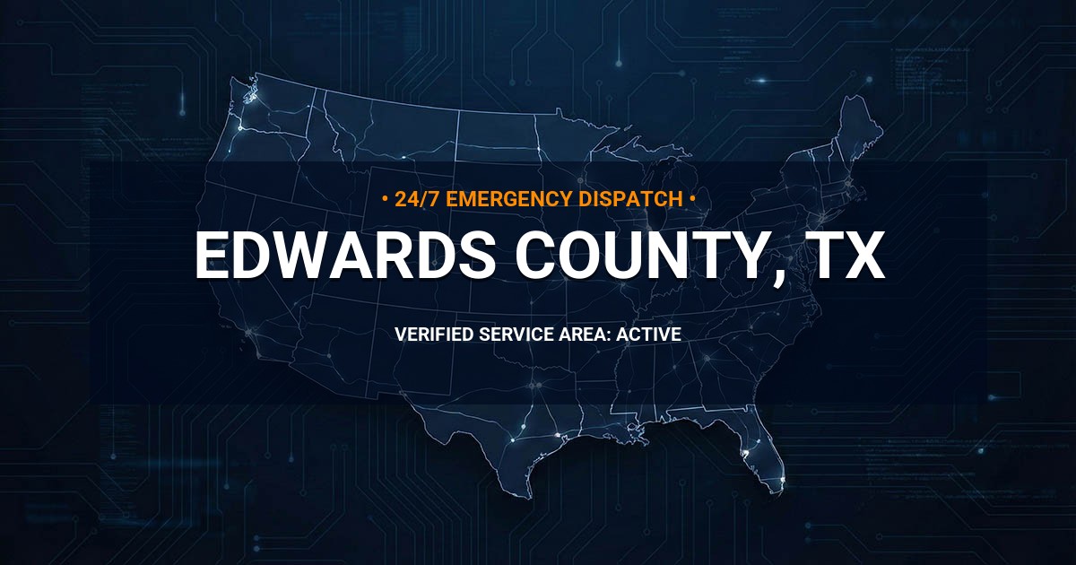 Emergency Plumbing Dispatch Map for Edwards County Plumbing Logistics