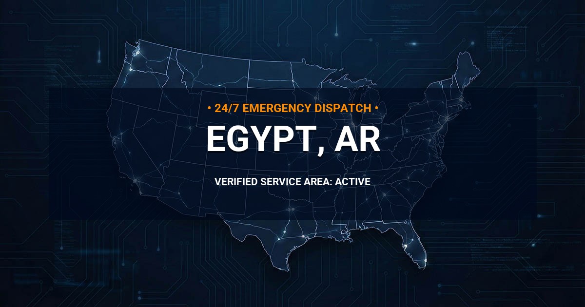 Emergency Plumbing Dispatch Map for Plumbing Services: Egypt, AR