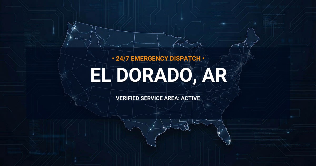Emergency Plumbing Dispatch Map for Plumbing Services: El Dorado, AR