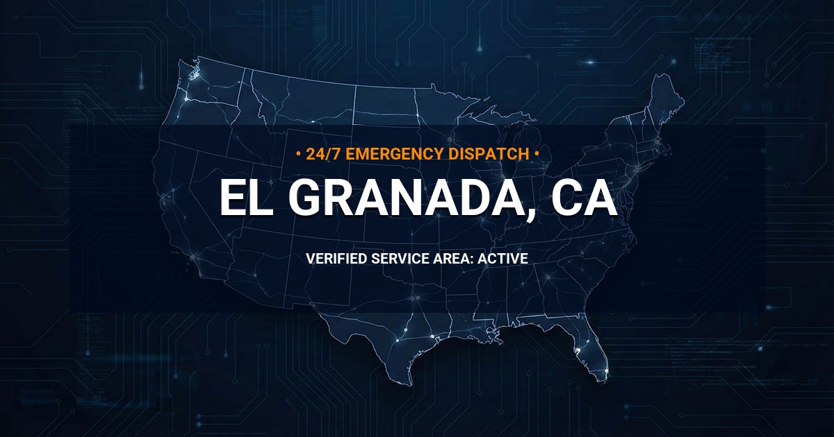 Emergency Plumbing Dispatch Map for Plumbing Services: El Granada, CA