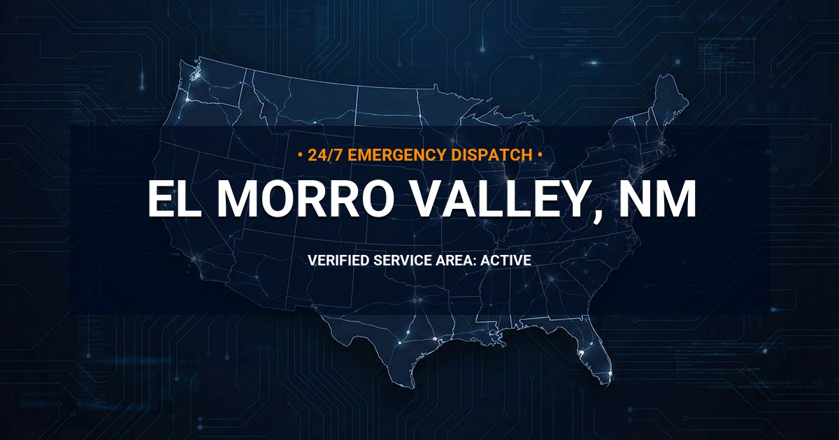 Emergency Plumbing Dispatch Map for Plumbing Services: El Morro Valley, NM
