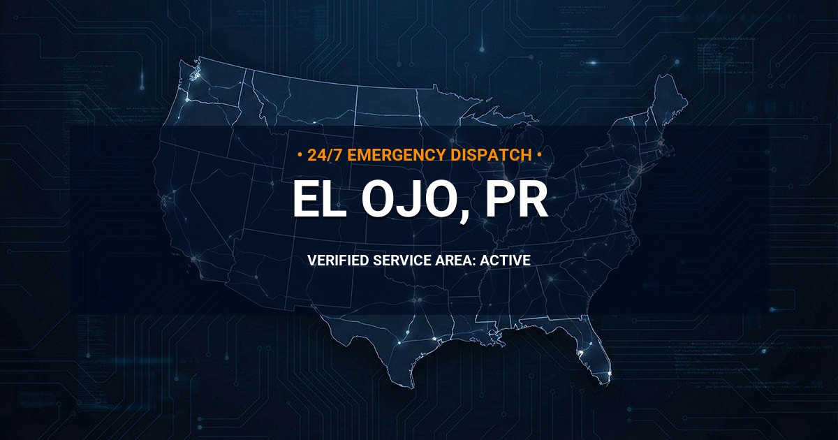 Emergency Plumbing Dispatch Map for Plumbing Services: El Ojo, PR