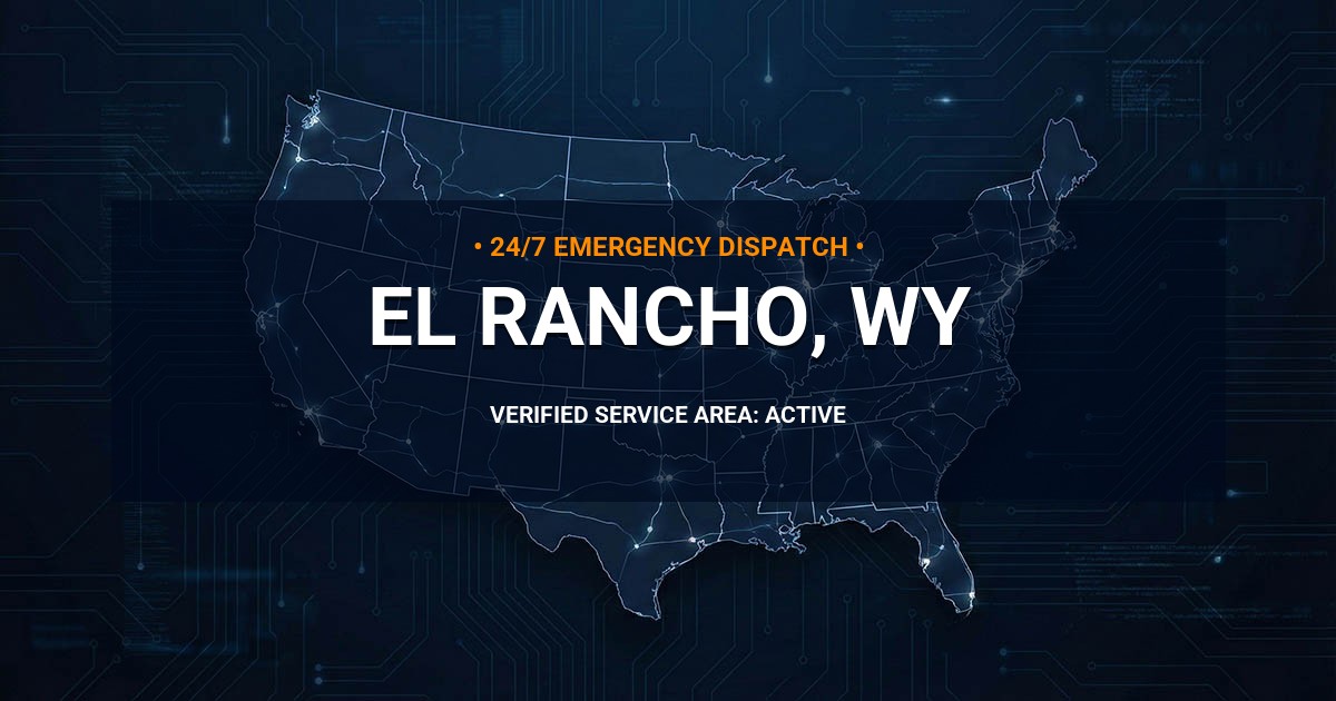 Emergency Plumbing Dispatch Map for Plumbing Services: El Rancho, WY