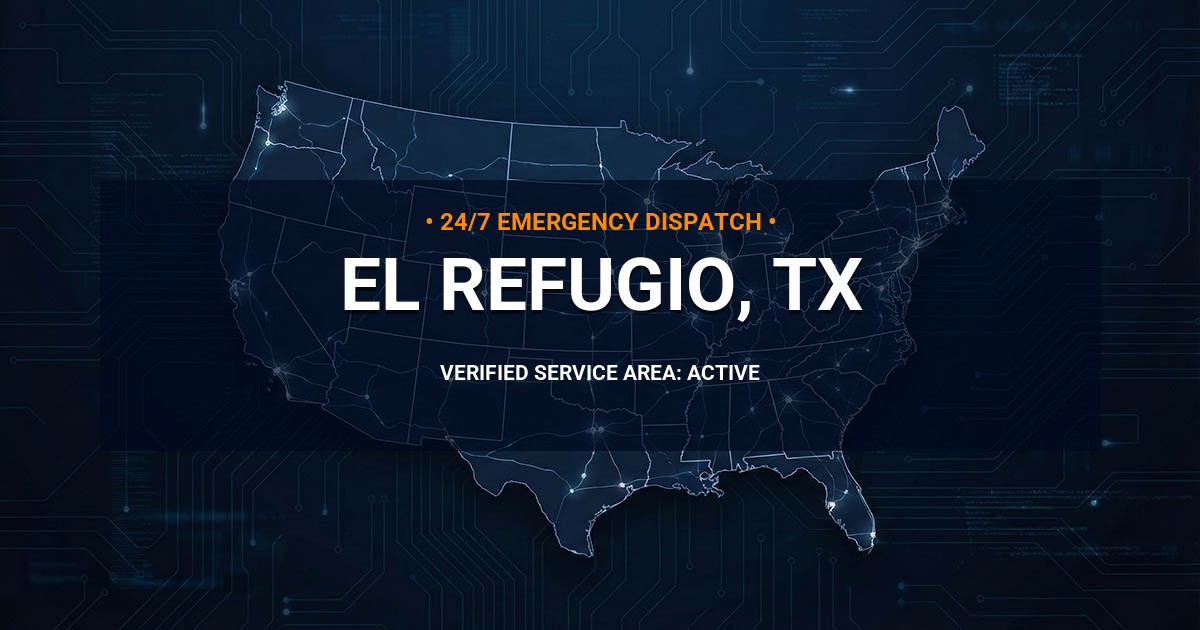 Emergency Plumbing Dispatch Map for Plumbing Services: El Refugio, TX