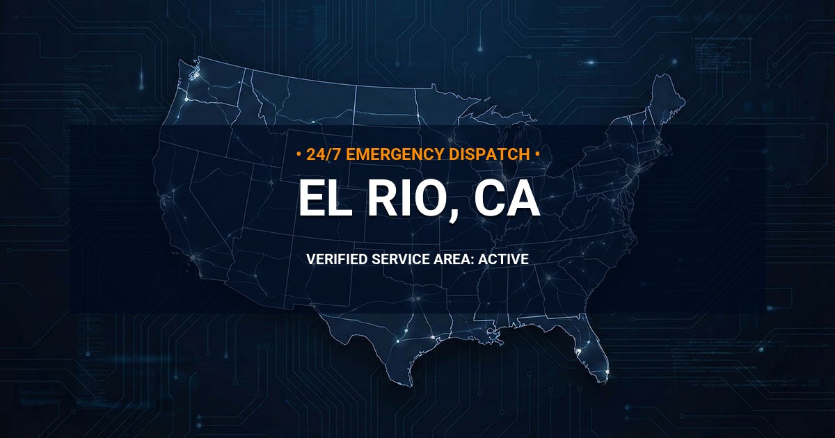 Emergency Plumbing Dispatch Map for Plumbing Services: El Rio, CA
