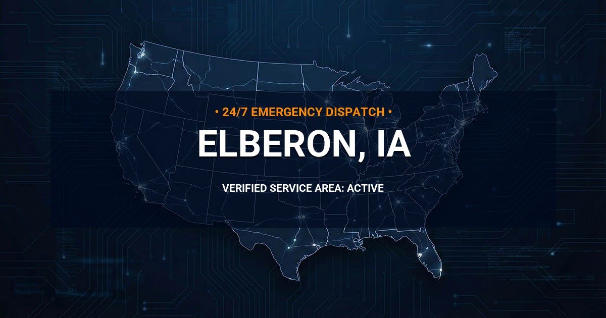 Emergency Plumbing Dispatch Map for Plumbing Services: Elberon, IA