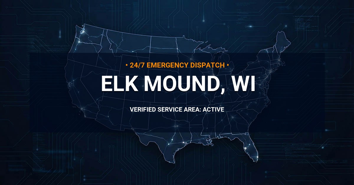 Emergency Plumbing Dispatch Map for Plumbing Services: Elk Mound, WI