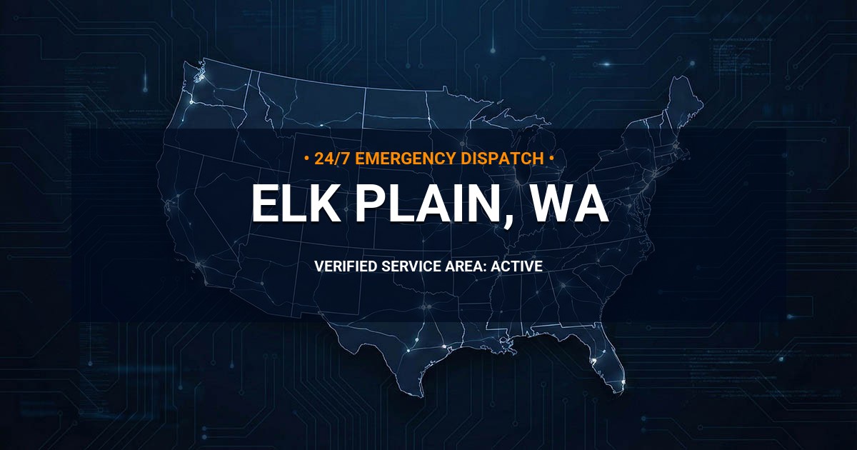 Emergency Plumbing Dispatch Map for Plumbing Services: Elk Plain, WA