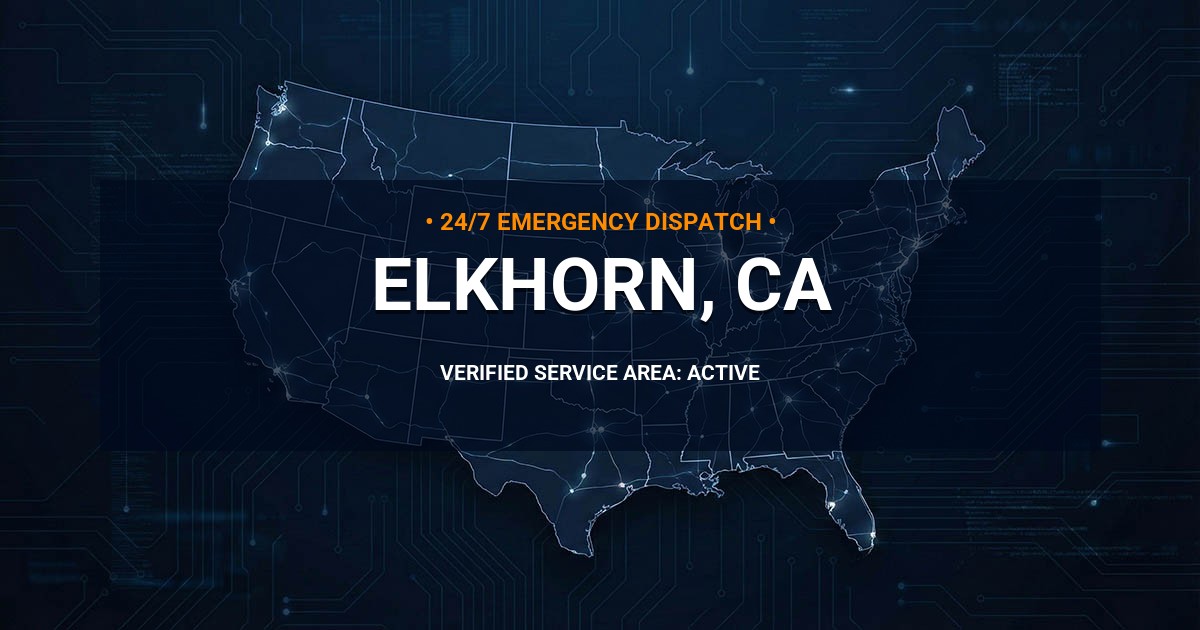 Emergency Plumbing Dispatch Map for Plumbing Services: Elkhorn, CA