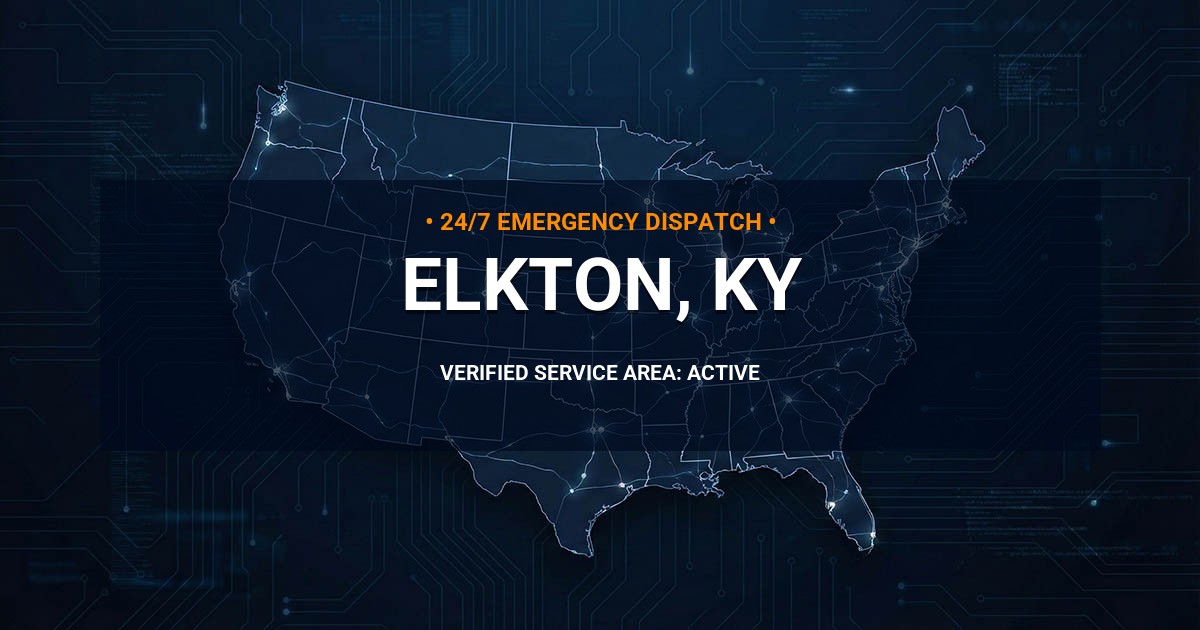 Emergency Plumbing Dispatch Map for Plumbing Services: Elkton, KY