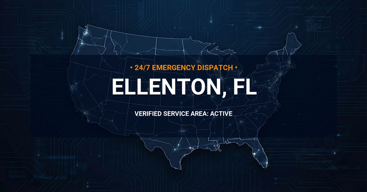 Emergency Plumbing Dispatch Map for Plumbing Services: Ellenton, FL
