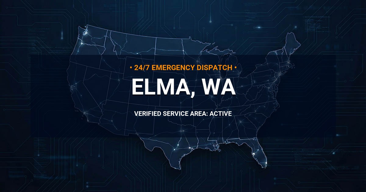 Emergency Plumbing Dispatch Map for Plumbing Services: Elma, WA