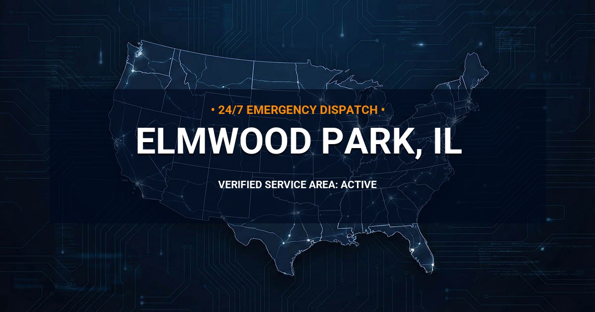 Emergency Plumbing Dispatch Map for Plumbing Services: Elmwood Park, IL
