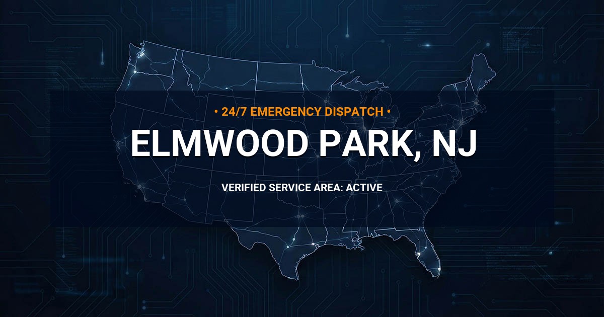 Emergency Plumbing Dispatch Map for Plumbing Services: Elmwood Park, NJ