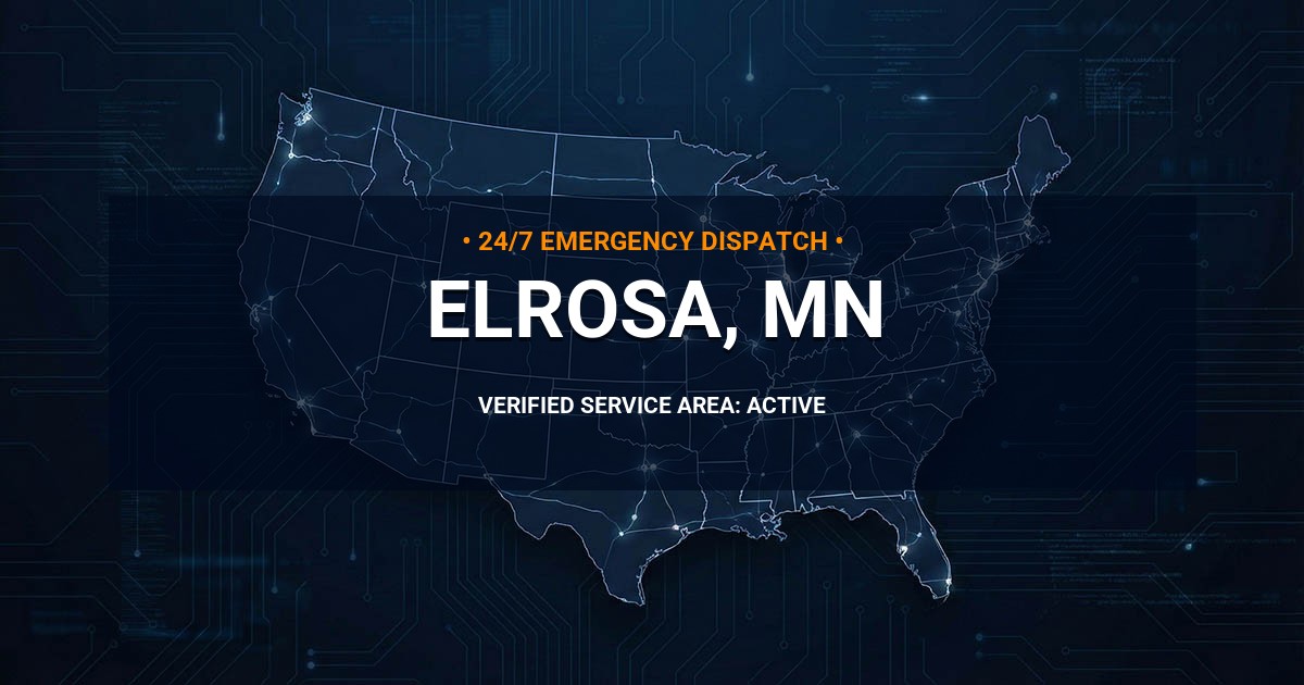 Emergency Plumbing Dispatch Map for Plumbing Services: Elrosa, MN