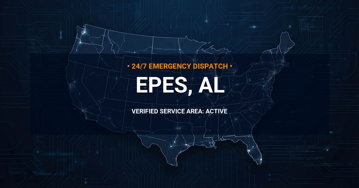 Emergency Plumbing Dispatch Map for Plumbing Services: Epes, AL