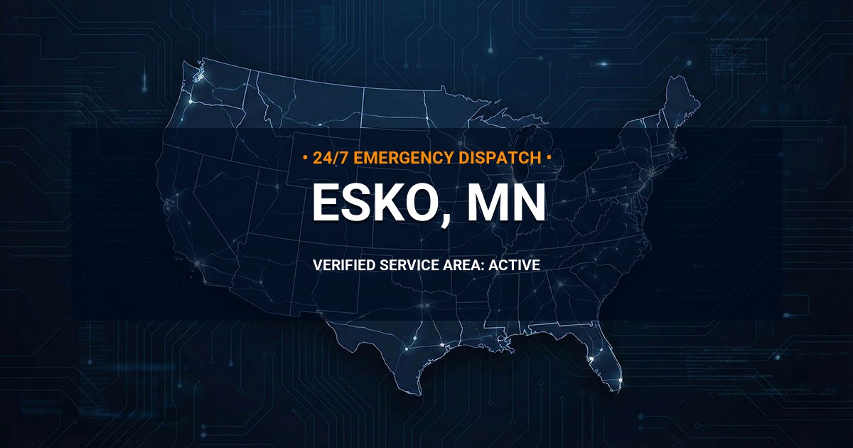 Emergency Plumbing Dispatch Map for Plumbing Services: Esko, MN