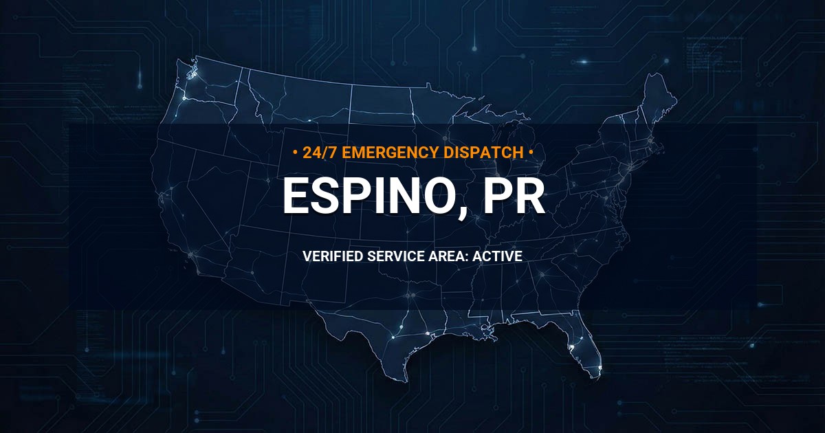Emergency Plumbing Dispatch Map for Plumbing Services: Espino, PR