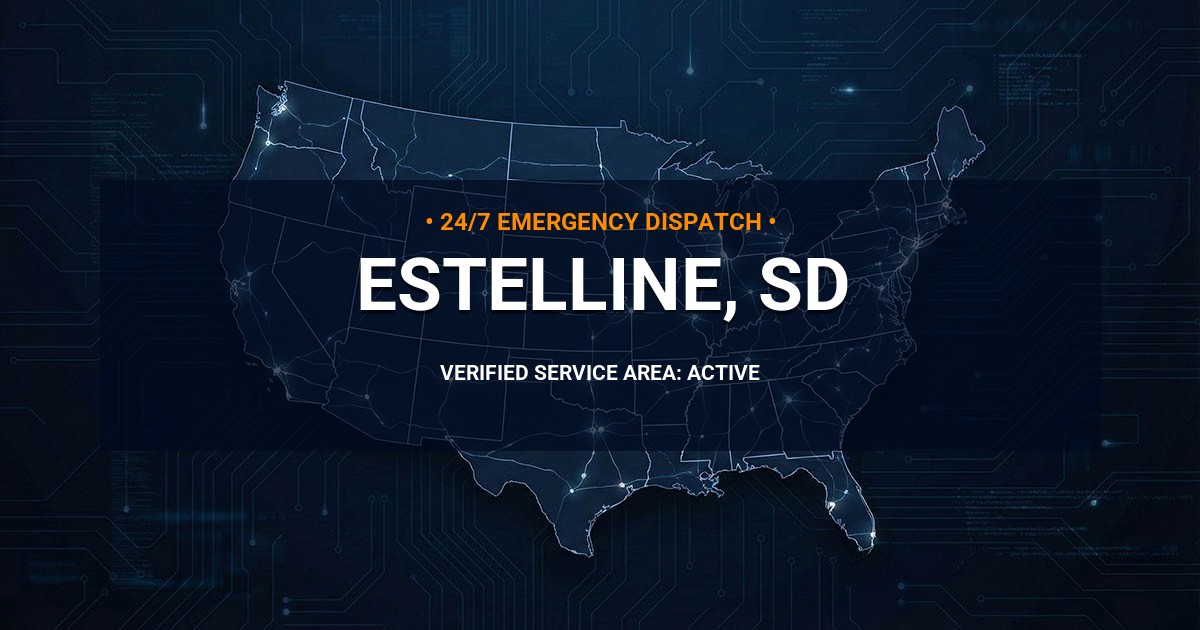 Emergency Plumbing Dispatch Map for Plumbing Services: Estelline, SD