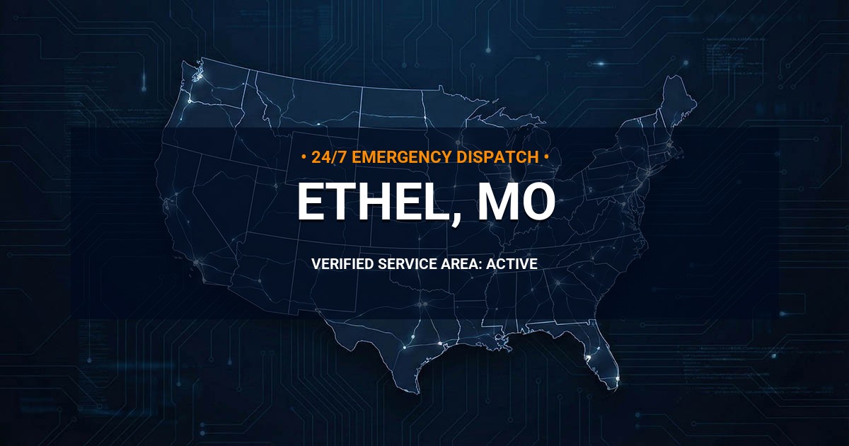 Emergency Plumbing Dispatch Map for Plumbing Services: Ethel, MO