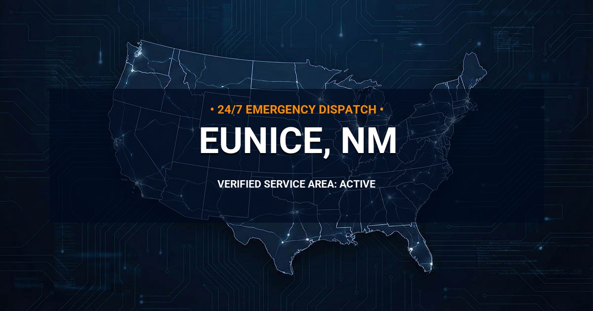 Emergency Plumbing Dispatch Map for Plumbing Services: Eunice, NM