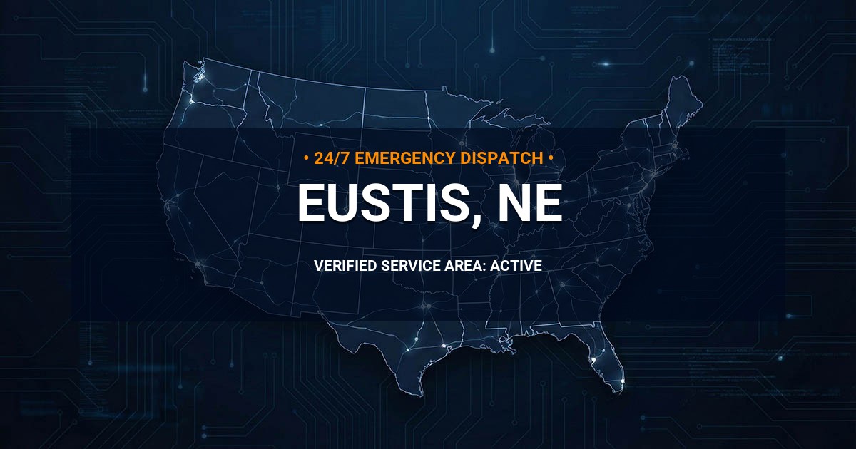 Emergency Plumbing Dispatch Map for Plumbing Services: Eustis, NE